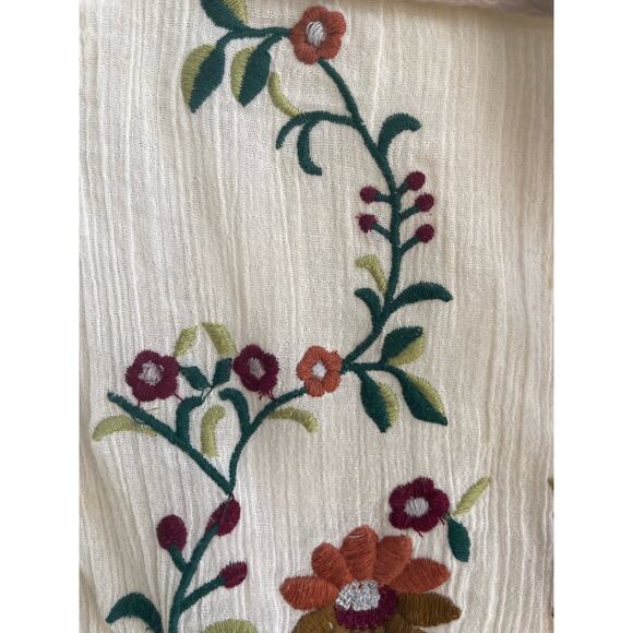Anthropologie Love-Stitch BOHO embroidered top  MED 100% Cotton - Picture 3 of 7